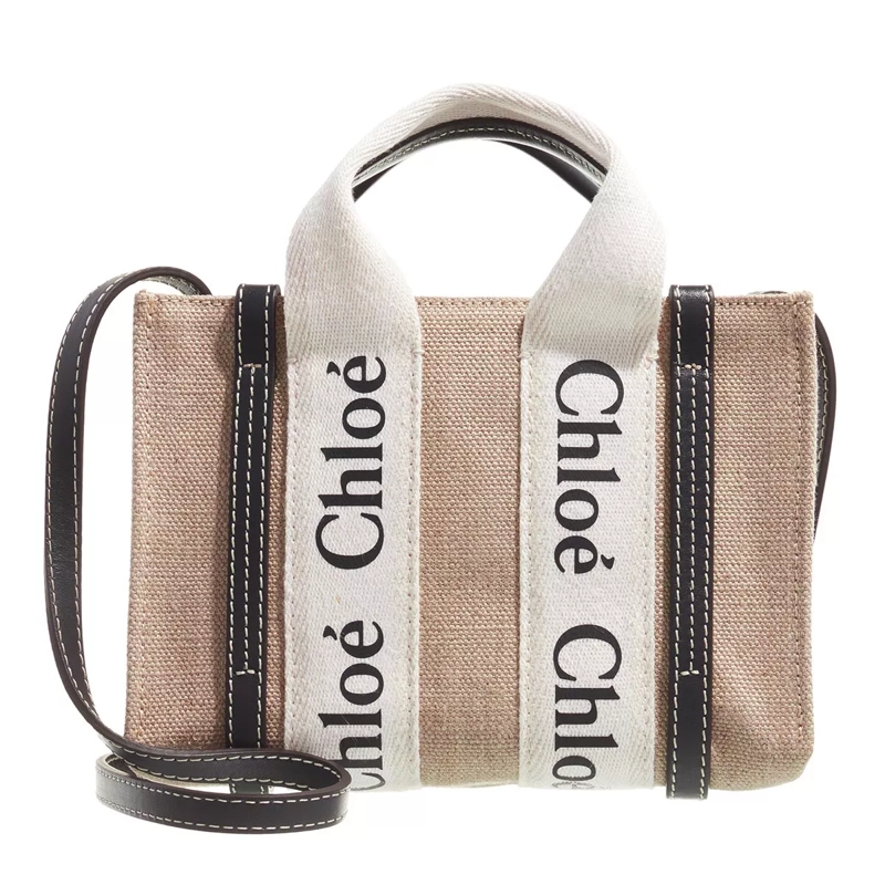 Chloé Minitasche Woody White Blue