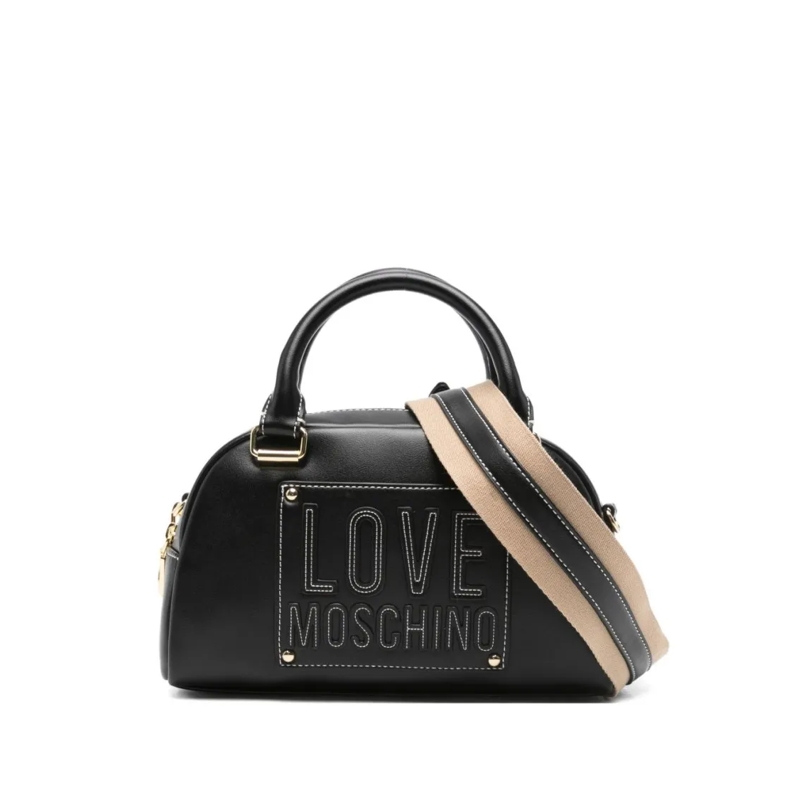 Love Moschino Schultertasche Structured Black Handbag With Gold-Tone Hardware A Black