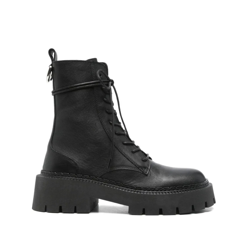 Vic Matié Stiefel Rugged Black Lace-Up Boots Black