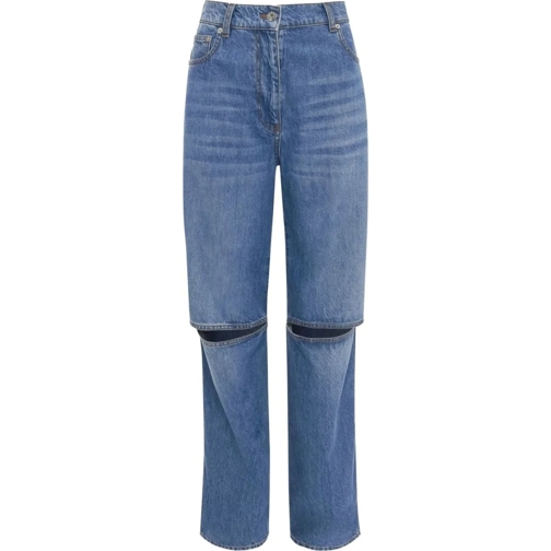 J.W.Anderson  Cut Out Knee Bootcut Jeans blau