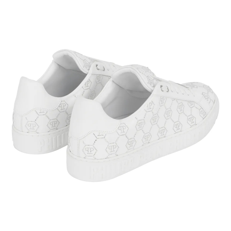 Philipp Plein Low-Top-Sneaker Entdecken Sie die Einzigartigkeit dieser funkelnde weiss(Image 3)