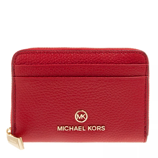 MICHAEL Michael Kors Jet Set Charm Small Coin Card Case Crimson Portemonnaie mit Zip-Around-Reißverschluss