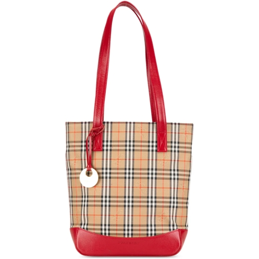 Burberry Sac à bandoulière 2000-2017 Haymarket Check Canvas Tote braun