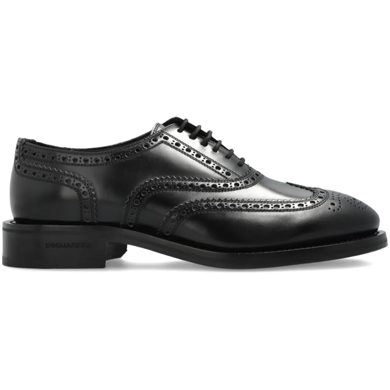 Dsquared2 Slides Flat Shoes Black schwarz