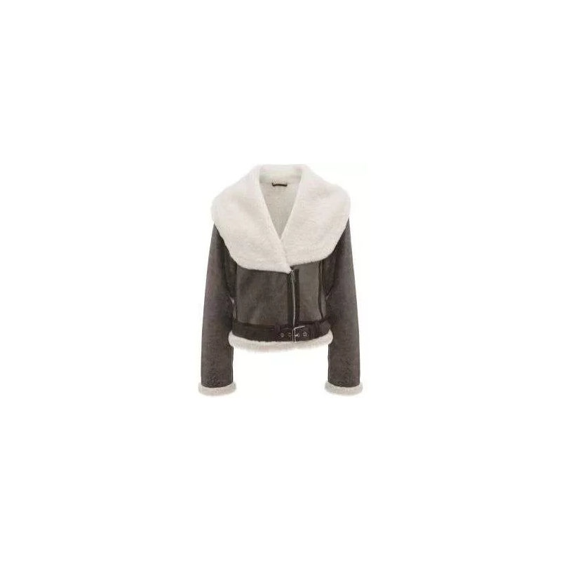 J.W.Anderson Veste en shearling Shawl Collar Jacket Brown