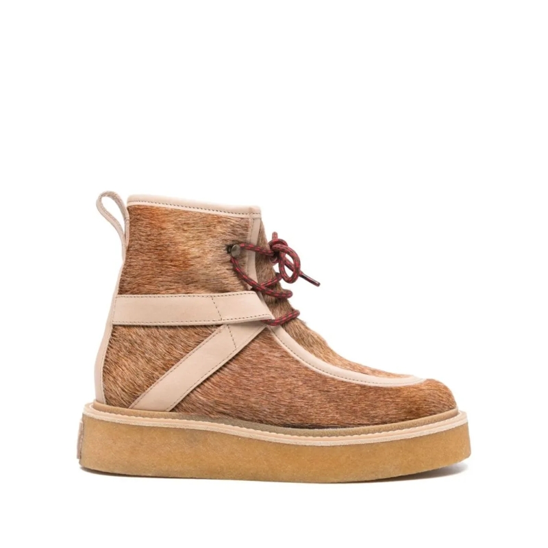 Kenzo Stiefel Tobacco Brown Calf Hair Ankle Boots Brown