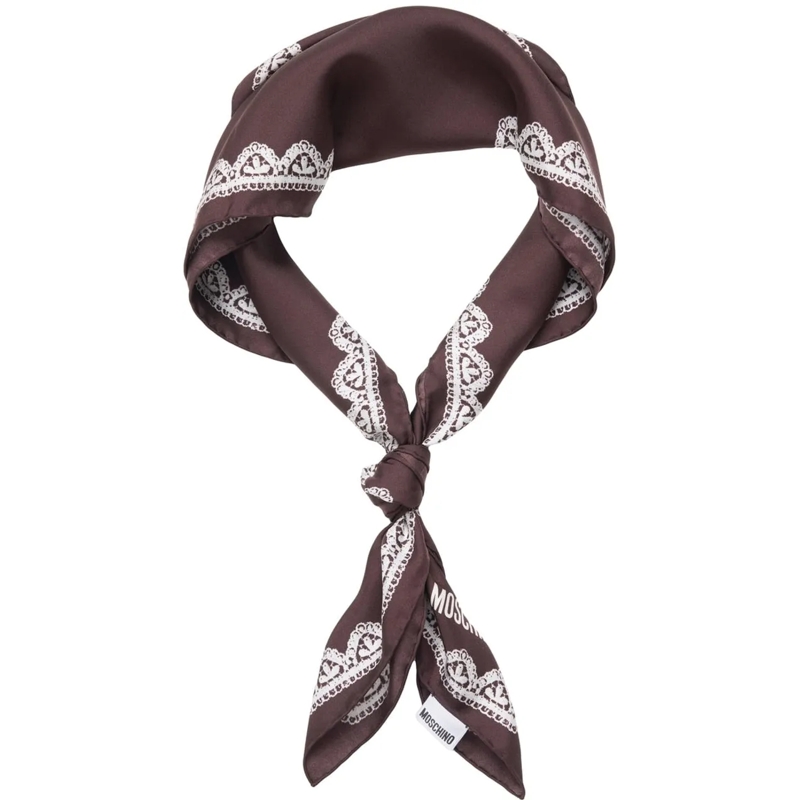 Moschino Écharpe en laine Silk foulard lila