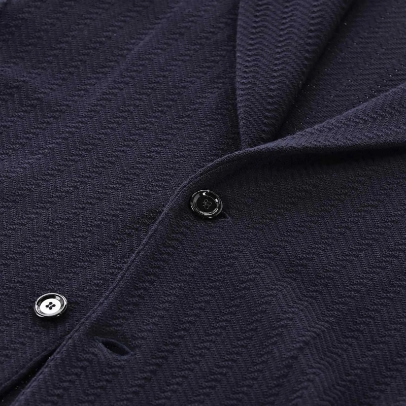 Lardini Colbert Sakko mit Zick-Zack-Muster blau(Image 6)