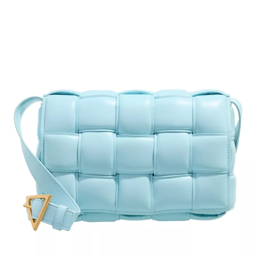Bottega Padded Cassette Crossbody Leather Pale Blue Crossbody Bag