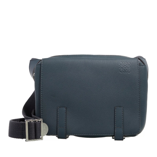 Loewe Military XS Grany Leather Messenger Bag Onyx Blue Messenger Bag
