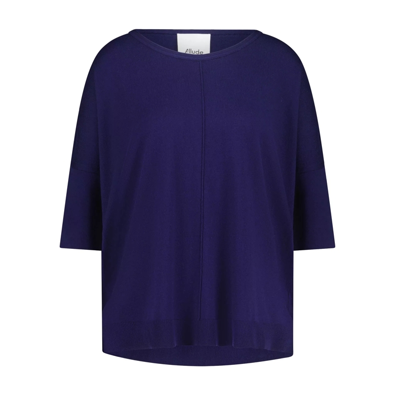 Allude  Oversize-Pullover aus Seiden-Kaschmir-Mix 47702376 Dunkelblau