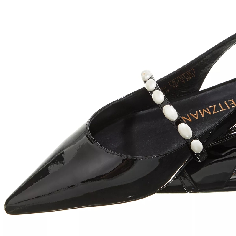 Stuart Weitzman Ballerinas Emlia Pearlita Slingback Flat Black(Image 3)