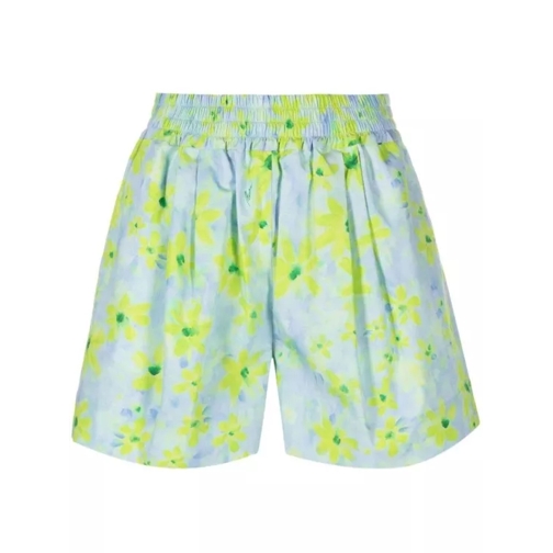 Marni Watercolour Floral-Pattern Cotton Shorts Multicolor 