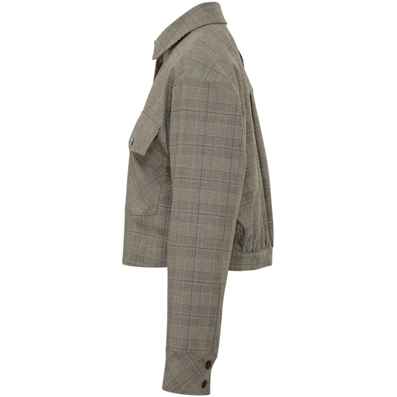 Pinko Übergangsjacke Overshirt Oncidium a Quadri taupe(Image 3)