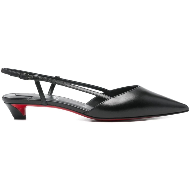 Christian Louboutin 黒レザー　2WAY Miss Z - 80 mm Pumps - Lackkalbsleder - Schwarz - Damen