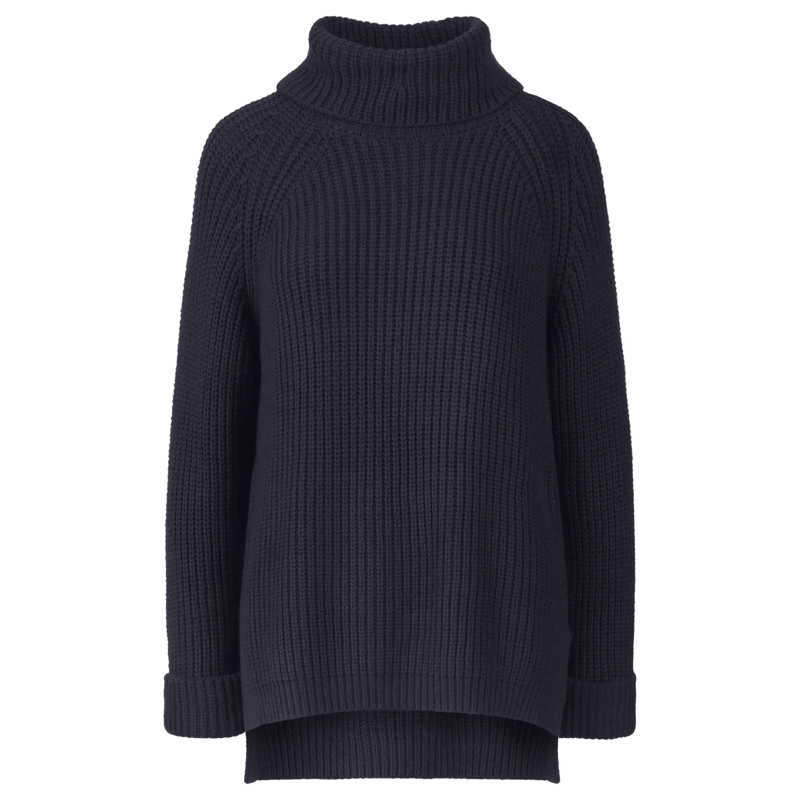 Apart Rollkragenpullover Oversized Pullover dunkel-blau