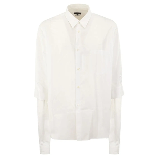 Comme des Garcons Hemden Double Sleeve Button Shirt White