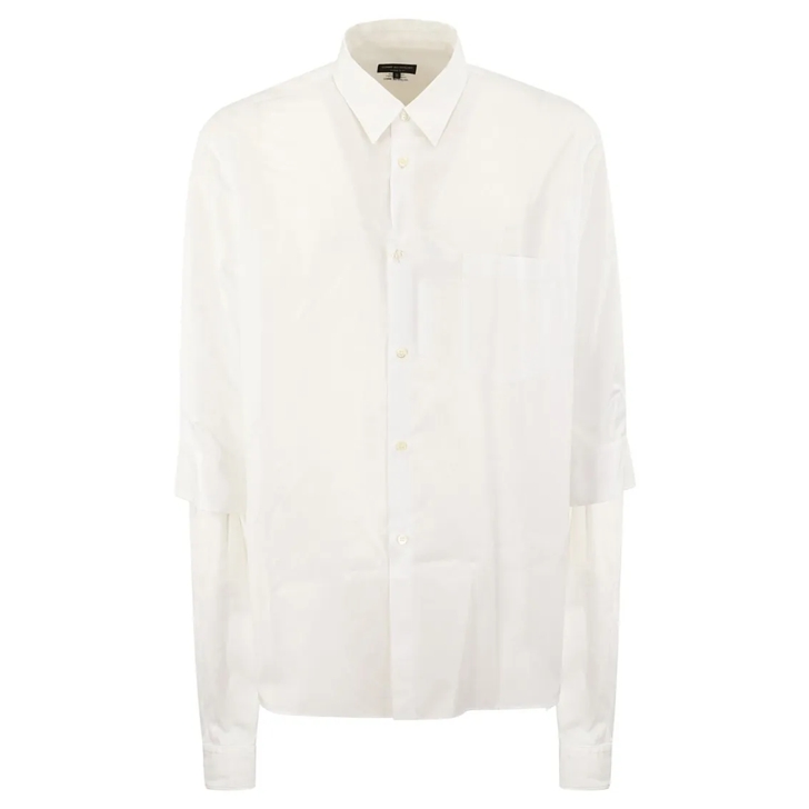 Comme des Garcons Double Sleeve Button Shirt White Chemises