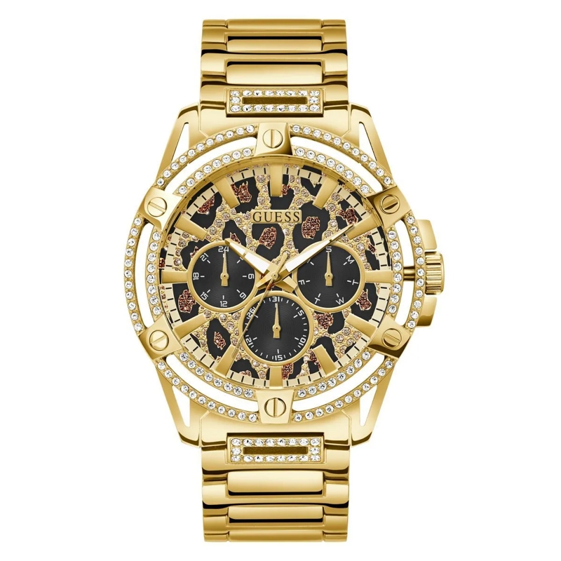 Guess Automatikuhr Quarz Analog Uhr King gold