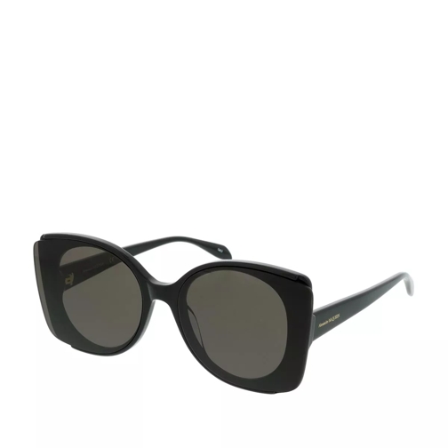 Alexander McQueen AM0250S-001 65 Sunglasses Black-Black-Grey Zonnebril