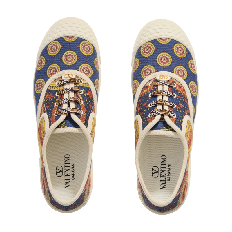 Valentino Garavani Low-Top-Sneaker Sneaker Denim Ivory(Image 6)