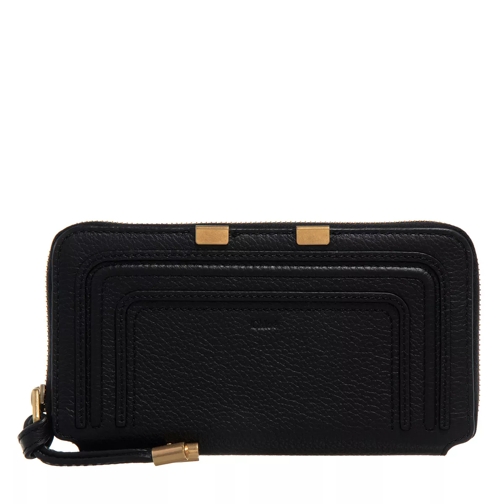 Chloé Marcie Wallet Black Portemonnaie mit Zip-Around-Reißverschluss