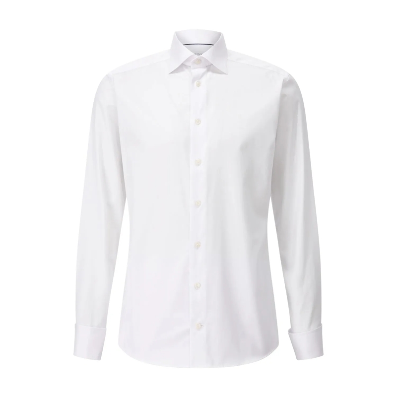 Eton Polo Slim-Fit Twillhemd Weiß