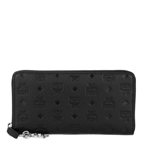 MCM Klara Zipped Wallet Large Black Portemonnaie mit Zip-Around-Reißverschluss
