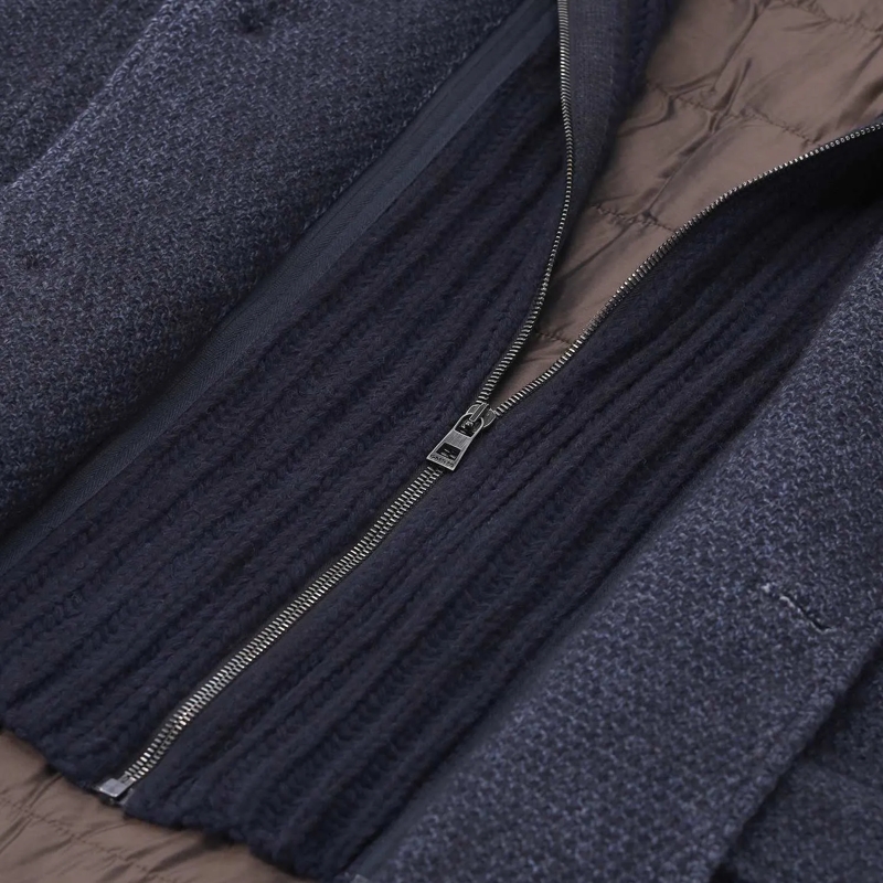 Gimo's Wintermantel Strickmantel aus Woll-Melange grau(Image 10)