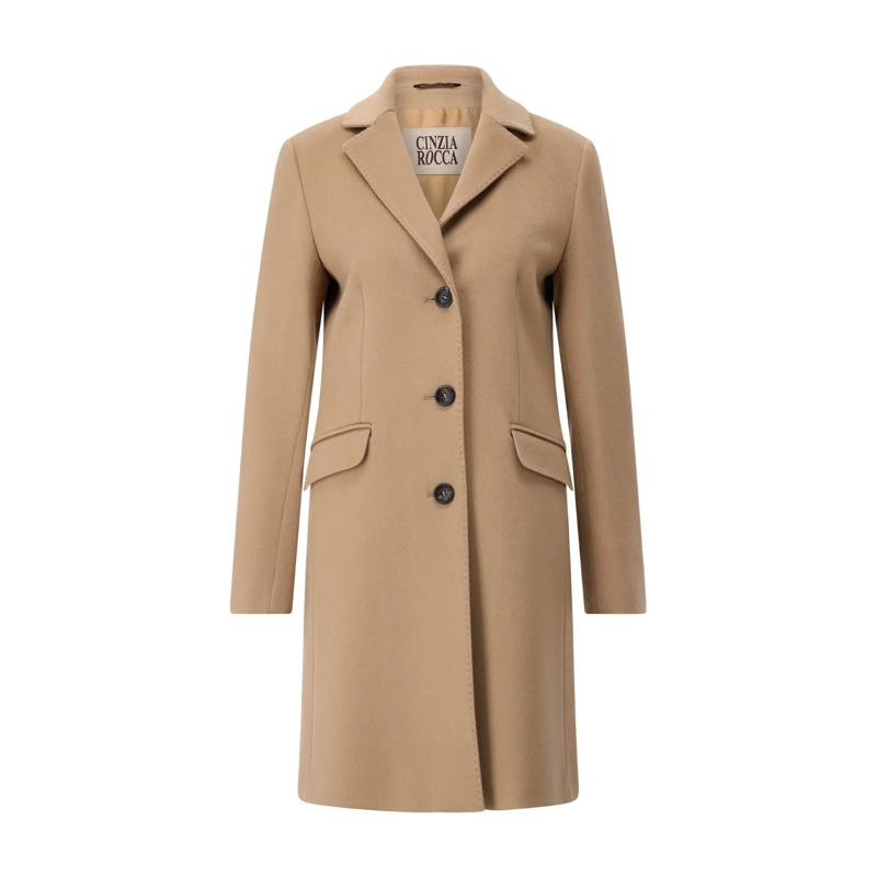 CINZIA ROCCA  Mantel aus Schurwolle Braun