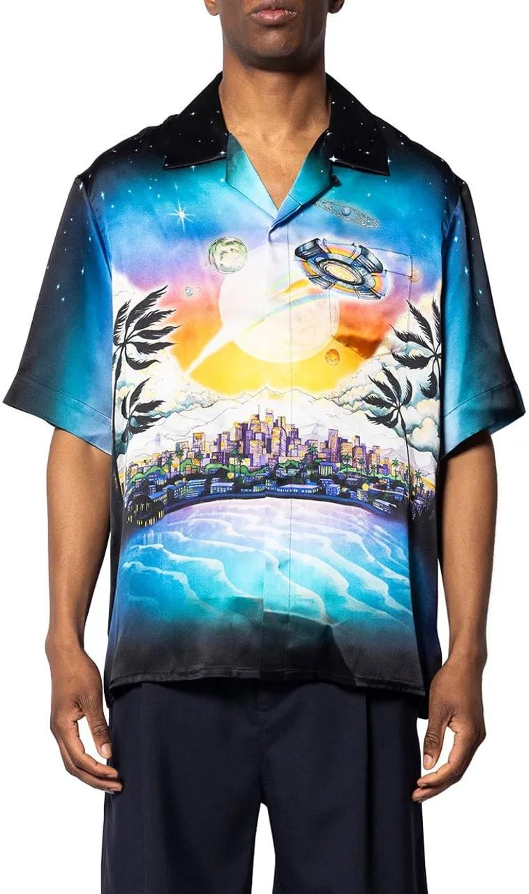Thumbnail - Casablanca - SHORT SLEEVE CUBAN COLLAR SHIRT LA PREMONITION - Größe S - bunt