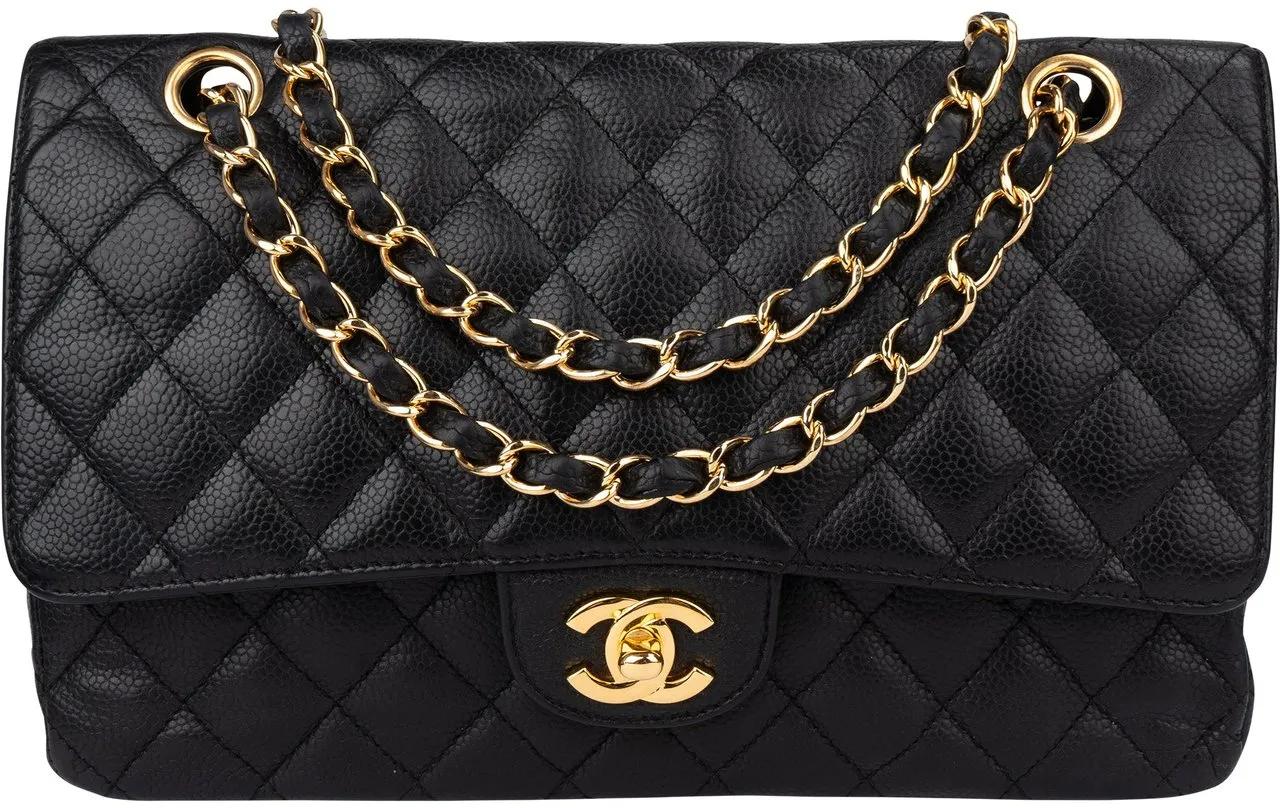 Chanel Crossbody Bags - Chanel Quilted Caviar Leather Medium Double Flap C - Gr. unisize - in Schwarz - für Damen