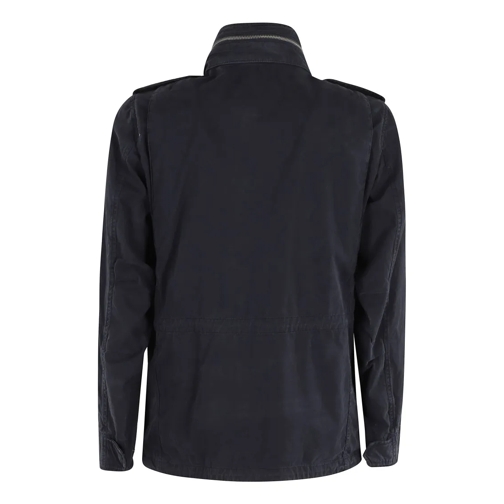 Aspesi  Minfield Jacket With Concealed Hood And Adjustable Blue (Image 2)