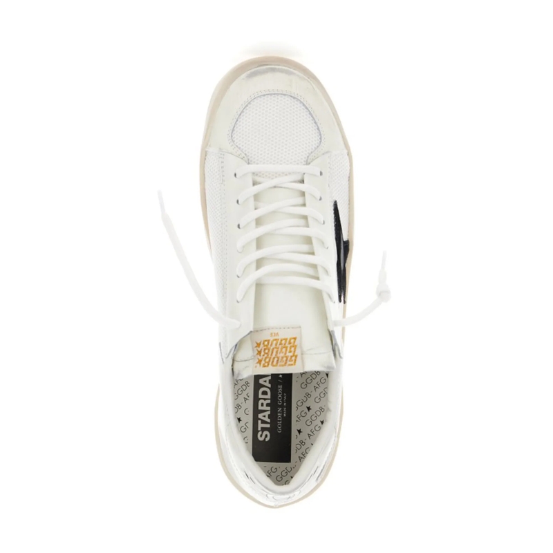 Golden Goose Low-Top-Sneaker Stardan Net Upper Shiny Leather Toe And Heel Suede Grey(Image 18)