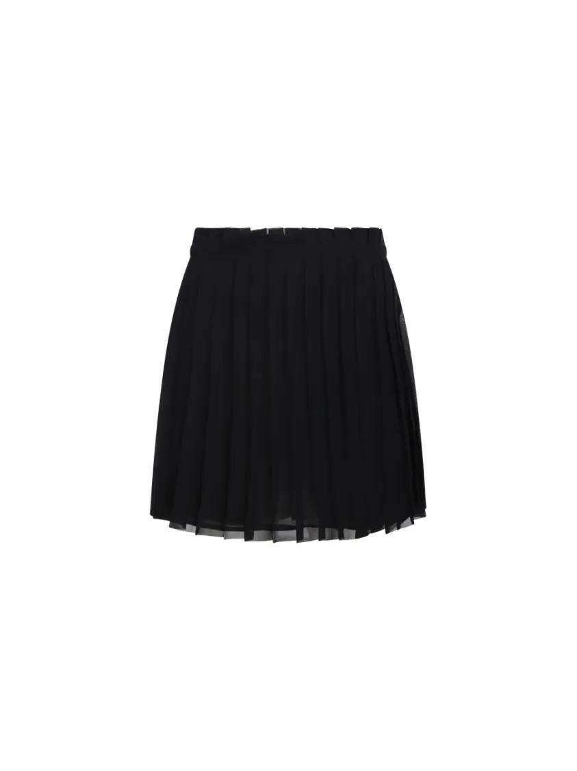Thumbnail - AMI Paris - Jupe Plissee Pleated Skirt - Größe 40 - schwarz