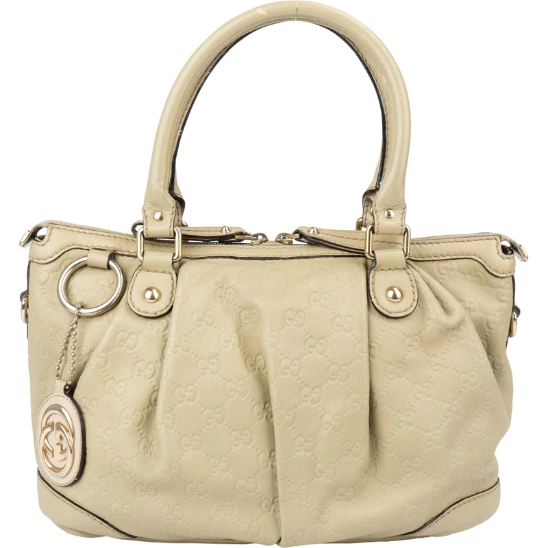 Gucci Schultertasche Gucci Leather GG Monogram Sukey Handbag grün