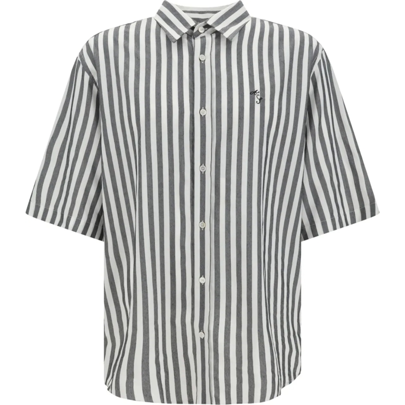 Acne Studios T-Shirt Acne Studios Short Sleeve Shirt - Black/white weiß