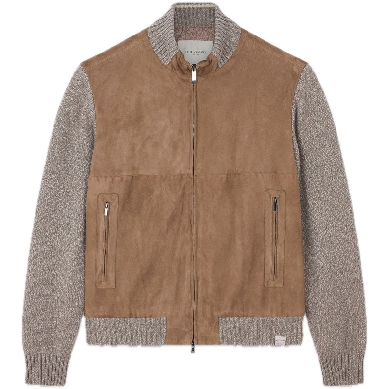 Paul & Shark Gilet Zip up cardigan beige