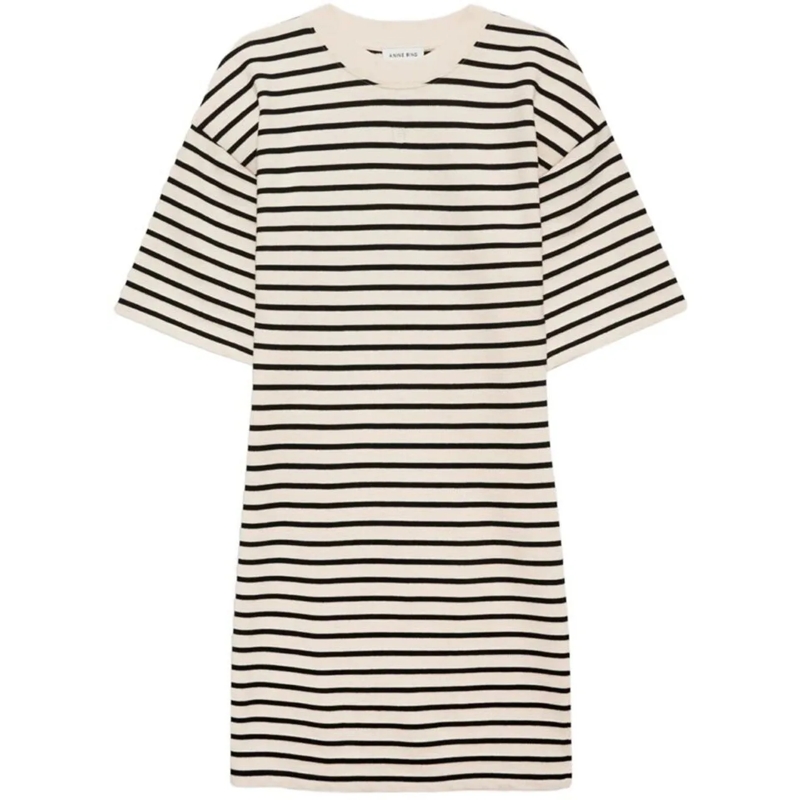 Anine Bing Midikleid jurk streep weiß