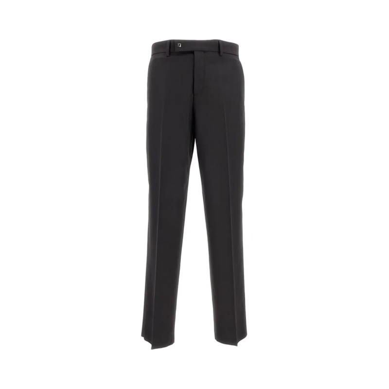 Fendi Pantalon Brown Wool Trousers Brown