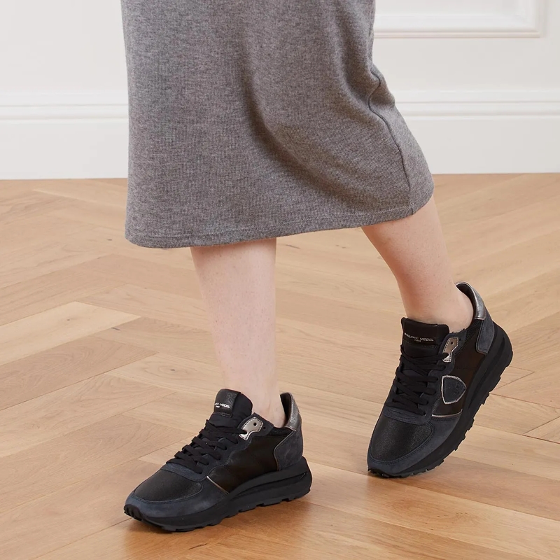 Philippe Model Lage-top sneaker Tropez Haute Low Woman West Mixage_Noir(Image 2)