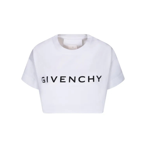 Givenchy White Cropped T-Shirt White 