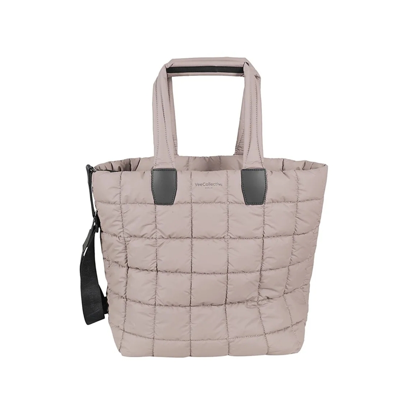 Vee Collective Fourre-tout Quilted Eco-Friendly Tote Bag With Adjustable Stra Grey