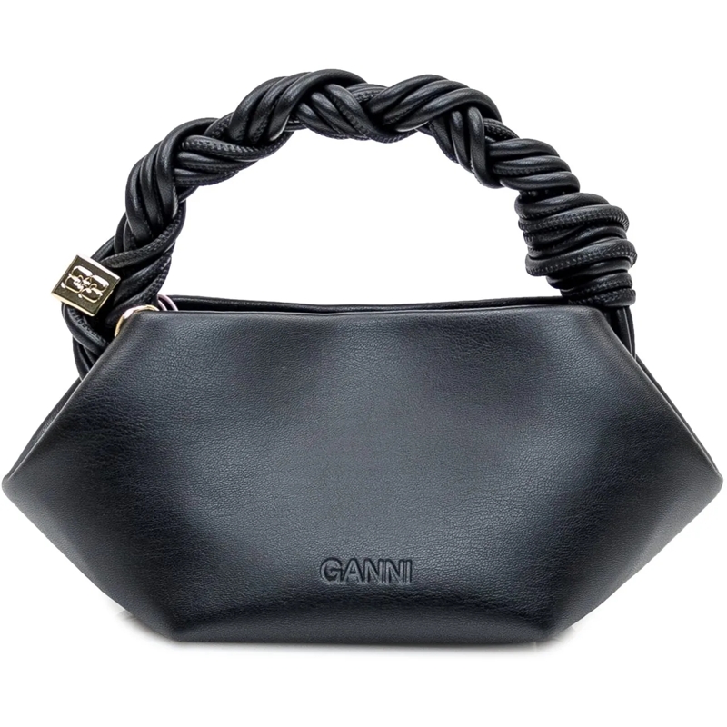 GANNI Schultertasche Bou Mini Bag con Manico Intrecciato schwarz(Image 4)