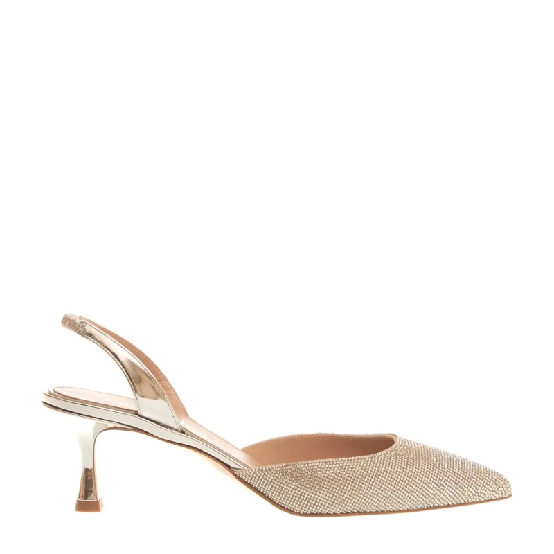 Ninalilou Pumps Slingback Pumps With Crystal Strass And 55Mm Heel White