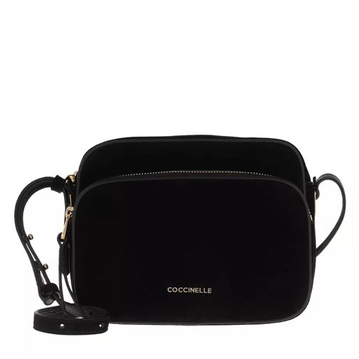 Coccinelle Lea Suede Shopping Bag Noir Camera Bag