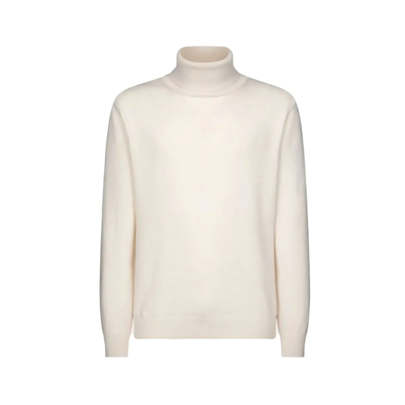 Dondup Pull Off-White Turtleneck Knitwear With Relaxed Fit Neutrals