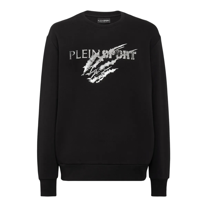 Plein Sport Top Sweatshirt Scratch schwarz