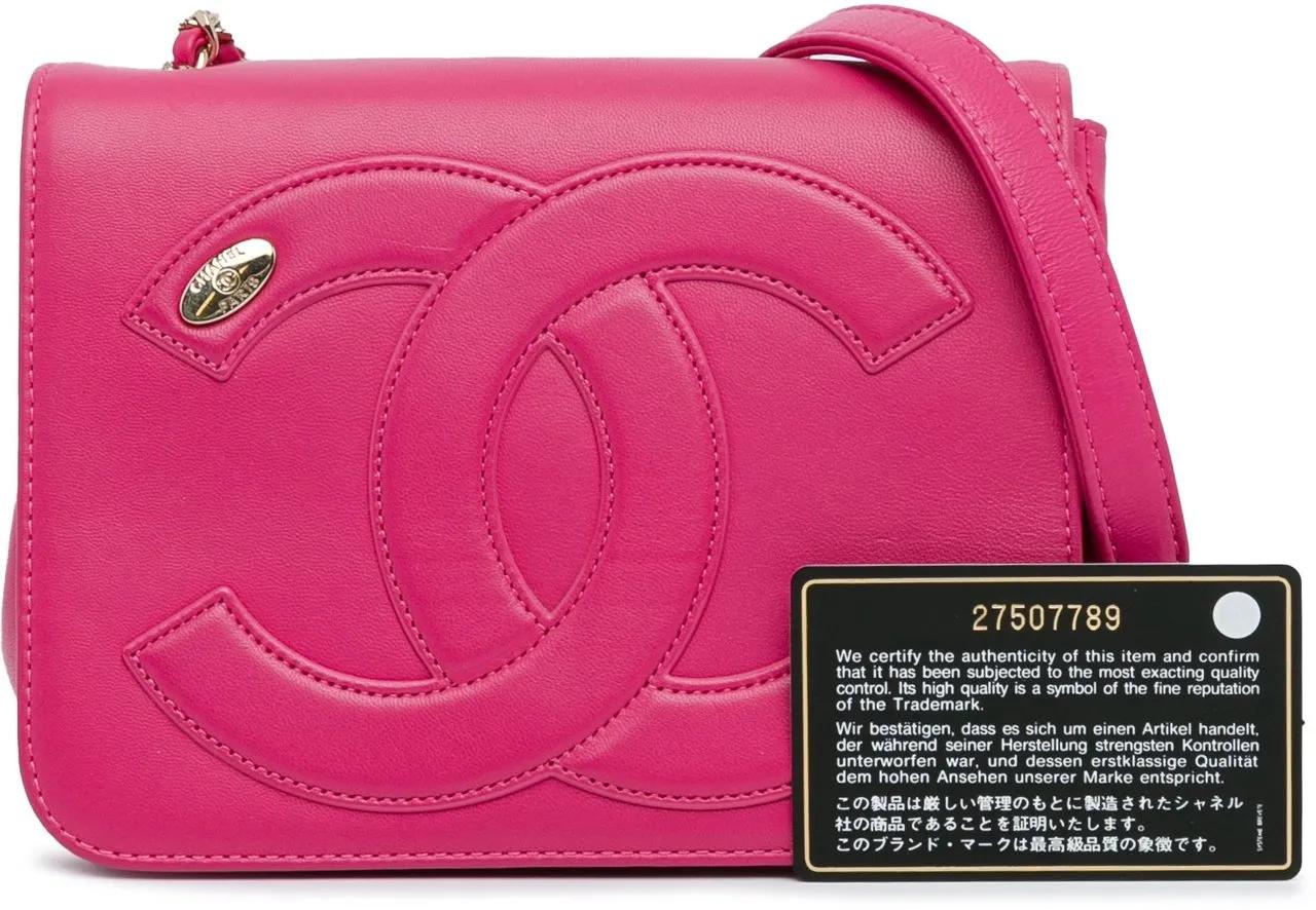 Chanel Hobo bags 2019 Lambskin CC Mania Flap in poeder roze