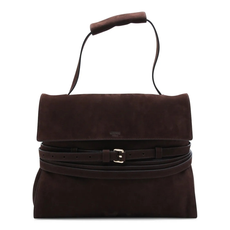 Moschino Sac à bandoulière Structured Brown Bag Brown
